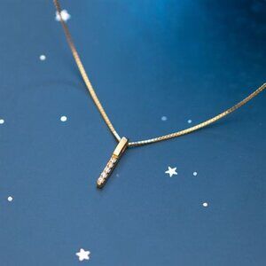 Sterling Silver Minimalism Line Necklace